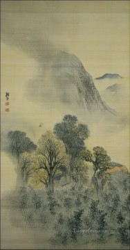 日本 Painting - 新緑の上を飛ぶカッコウ 与謝蕪村